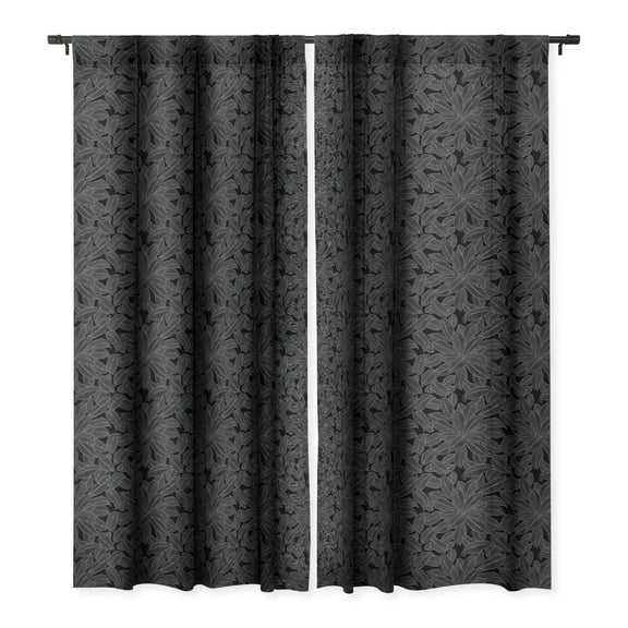 Society6 Iveta Abolina Melisande Line Black And White Single Panel Room Darkening Window Curtain 50" x 64"