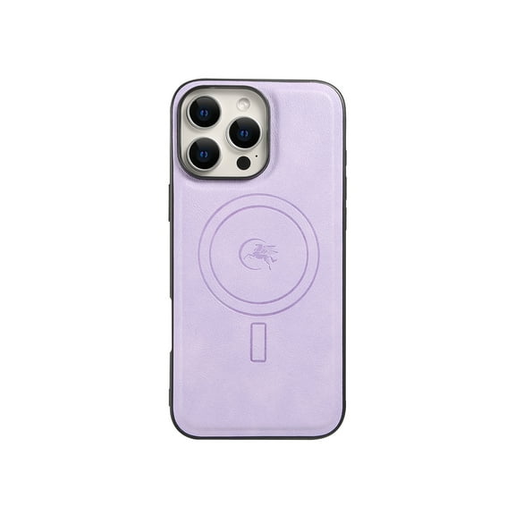 For iPhone 17e 16e Case Cover, Retro PU Leather Magnetic Case [Compatible with Magsafe] Drop Protection Slim Fit Bumper Phone Case for Women Men, Purple