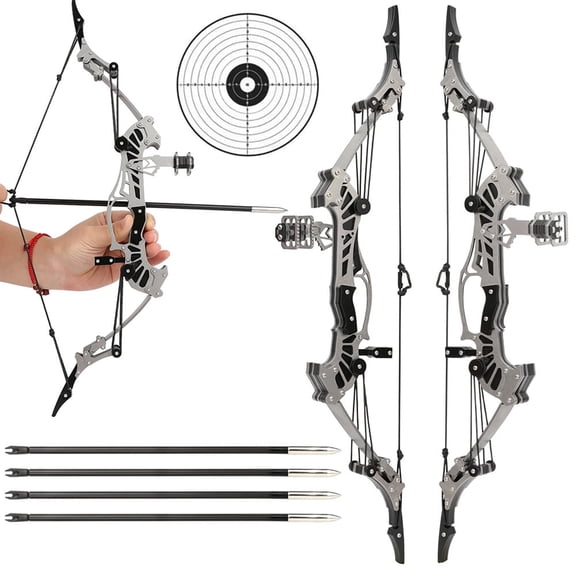 SURWOLF 16" Mini Compound Bow Kit Toy Arrows Target Archery Hunting Children Gift Shot