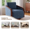 thumbnail image 5 of UIXE Swivel Accent Chairs Set of 2, Chenille Barrel Club Chair Upholstered Armchair for Living Room, Contemporary Arm Chair Bedroom Reading Seat Nook Single Sofa with Back Pillow - Navy, 5 of 6