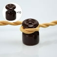 thumbnail image 4 of 10x Accesorios Eléctricos Aisladores Fácil Instalación Aisladores Cerámicos Pequeños Marrón, 4 of 8
