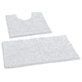 thumbnail image 3 of Juego de alfombras de baño Luxurux, alfombrilla de baño de chenilla, antideslizantes, color blanco, 3 of 9