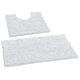 thumbnail image 3 of Juego de alfombras de baño Luxurux, alfombrilla de baño de chenilla, antideslizantes, color blanco, 3 of 9