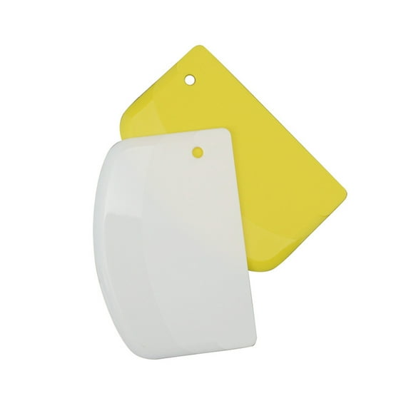 2 Pcs Baking Scraper Tools Dough Flexible Silicone Spatula Bench Desktop Pp