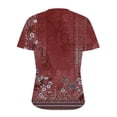 thumbnail image 5 of MEICHEN Womens Summer Tops Pleated Round Neck Short Sleeve Shirts Daily Wear Blouse for Women, 5 of 9