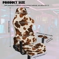 thumbnail image 4 of TSOVTHRID Brown Cow Pattern 4 PCS Gaming Chair Covers Slipcovers Non-Slip Gamer Chair Cover Stretch Breathable Rotating Armchair Covers with Armrest Covers, 4 of 7