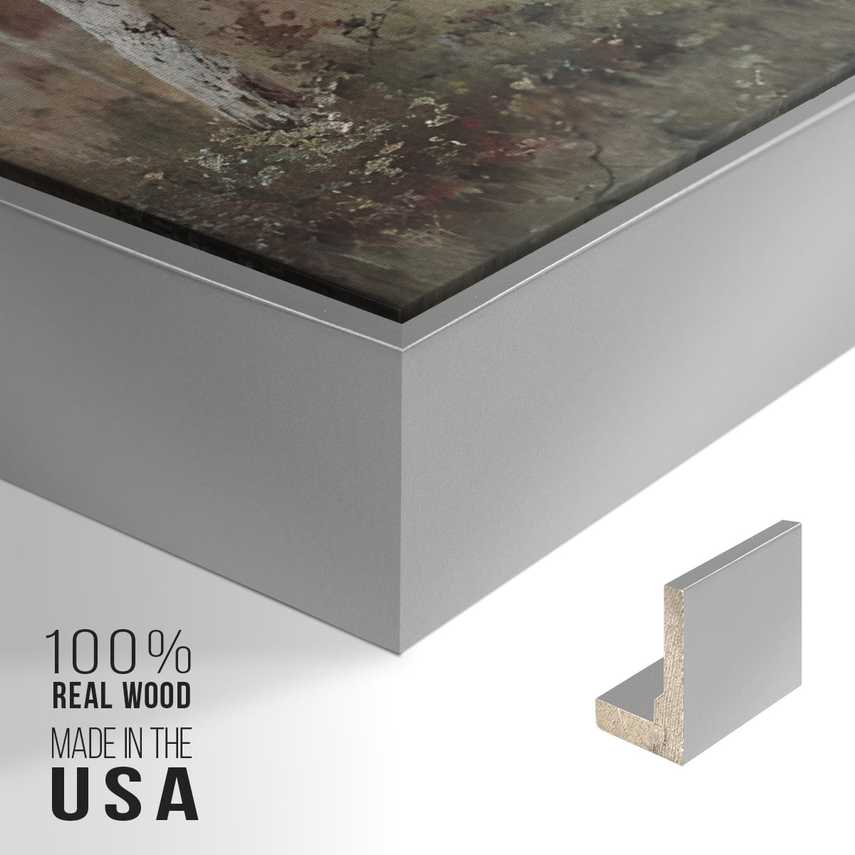Vintage Landscape-CCLIX By Wexford Home Framed in Silver Wood Gallery Wrapped Canvas 17 in. x 25 in.