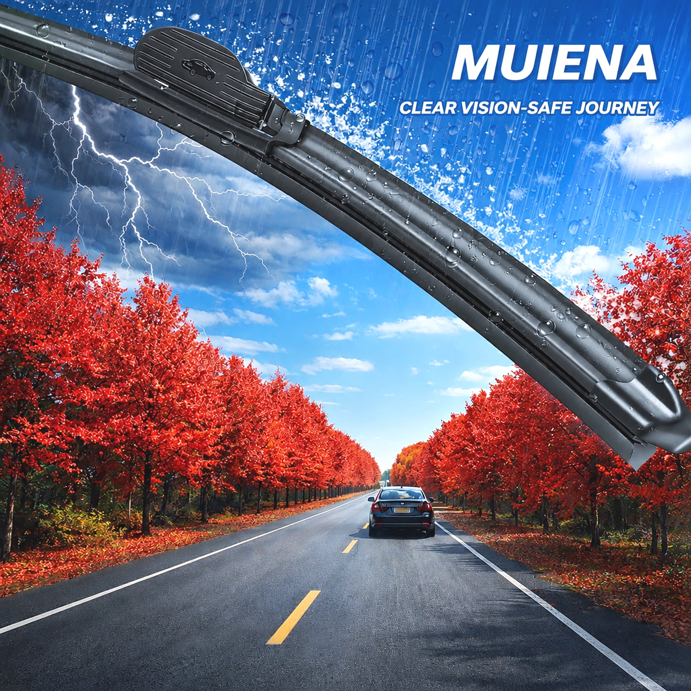 MUIENA Windshield Wipers Replacement for 2008-2019 Toyota Highlander,2011-2023 Lexus GX460,OEM Quality Premium All-Season Front Rear Wiper Blades-26"+20"+12"(Pack of 3)