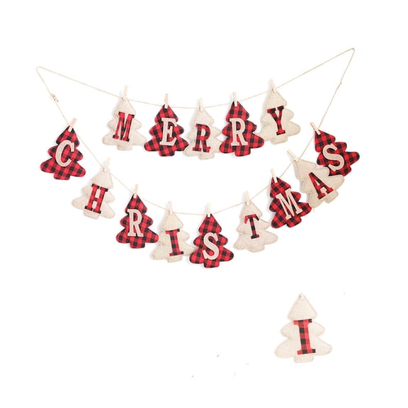 CASAFUN Merry Christmas Burlap Banner Christmas Fireplace Banner Burlap Christmas Wall Banners Christmas Tree Decor Xmas Holiday Christmas Stockings Christmas Chimney Banner for Christmas Decorations