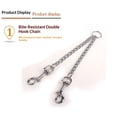 thumbnail image 2 of Metal Double Dog Leash Coupler, Chew Proof Tangle Free Dual Pet Dog Leash Extension Splitter Lead for 2 Dogs（3.5mm*60cm）, 2 of 5