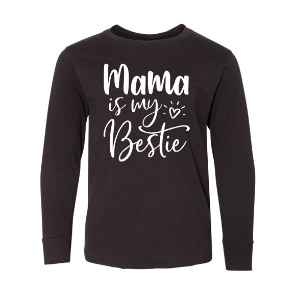 Inktastic Mama Is My Bestie Long Sleeve Youth T-Shirt