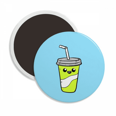 

Drawing Expression Lovely Drink Bottle Round Ceracs Fridge Magnet Keepsake Decoration