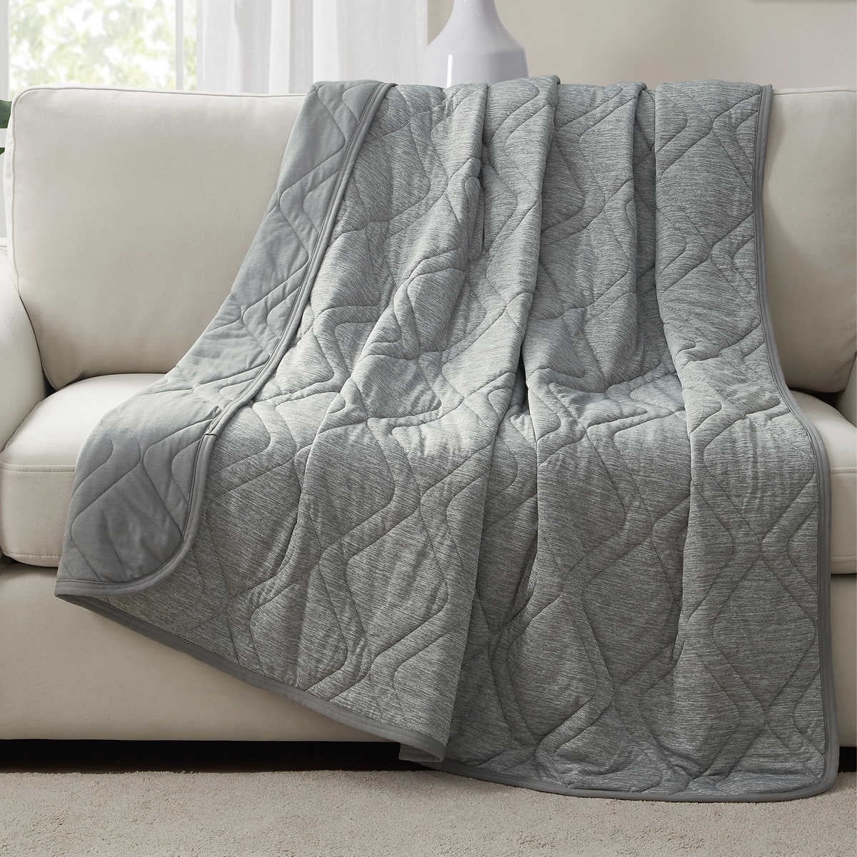 Brookstone Cooling Throw Grey Walmart