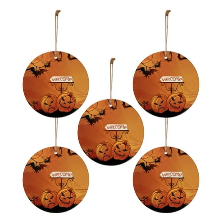 

Deal of The Day Dvkptbk Halloween Pendant Pendant Decoration Halloween Wooden Hanging Tag