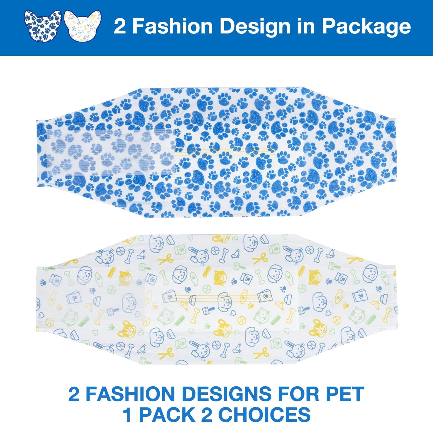 Dog Diapers Male Disposable Male Dog Wraps 20ct Doggie Diapers Wetness Indicator Leak-Proof Dog Belly Wraps, Rapid-Dry Gel Technology Puppy Diapers for Excitable Urination Incontinence, Small