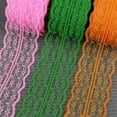 thumbnail image 2 of 1 Roll 45mm 10 Yards Lace Tape Net Lace Trim Ribbon Ideal for Wedding Christmas Curtain Decorations DIY Hair Bows Sewing Fabric (Yellow,10 Yards (9.1 Meters)), 2 of 4