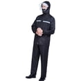 thumbnail image 4 of Rain Suits Black Versatile Reflective Lightweight Waterproof Foldable Breathable Raincoat with Rain Pants for Adults L, 4 of 16