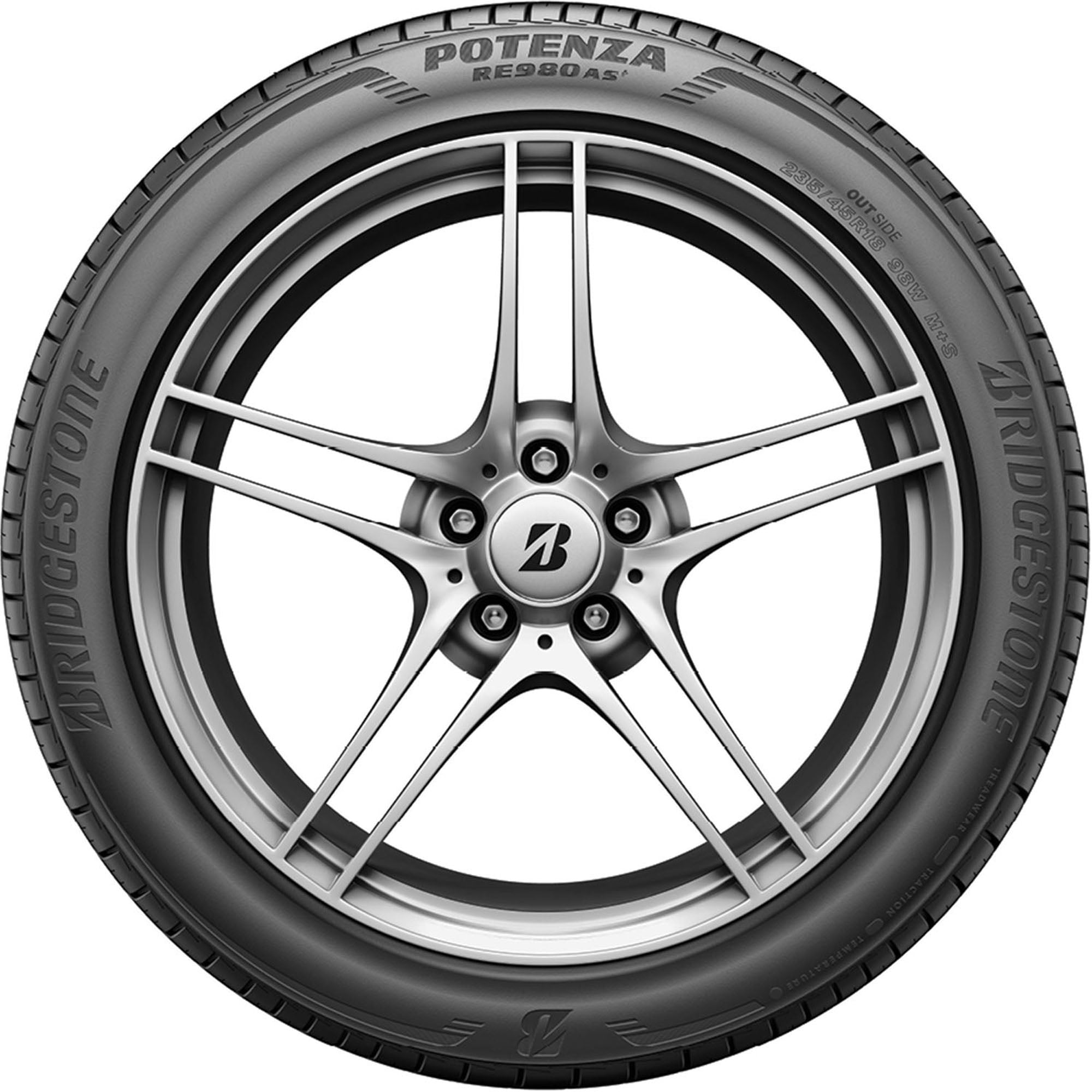 Bridgestone Potenza RE980AS+ Performance 225/45R17 94W XL Passenger Tire