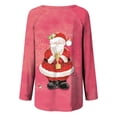 thumbnail image 5 of Pntutb Mujeres Mangas Largas Camisas Casuales Impresión de Navidad Cuello Redondo Pullover Túnica tops Pntutb Pntutb-514, 5 of 5