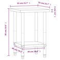 thumbnail image 4 of vidaXL Table de Cuisine 55x55x85 cm Acier Inoxydable, 4 of 5