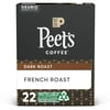 Peet,S Coffee French Roast, Dark Roast, 22 Count Single Serve K-Cup Coffee Pods For Keurig Coffee Maker