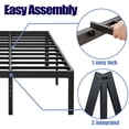 thumbnail image 5 of ULIESC 16 Inch High King Bed Frame No Box Spring Needed, Heavy Duty Metal Platform Bed Frame King with Round Corners, Easy Assembly and Noise-Free, Black, 5 of 7
