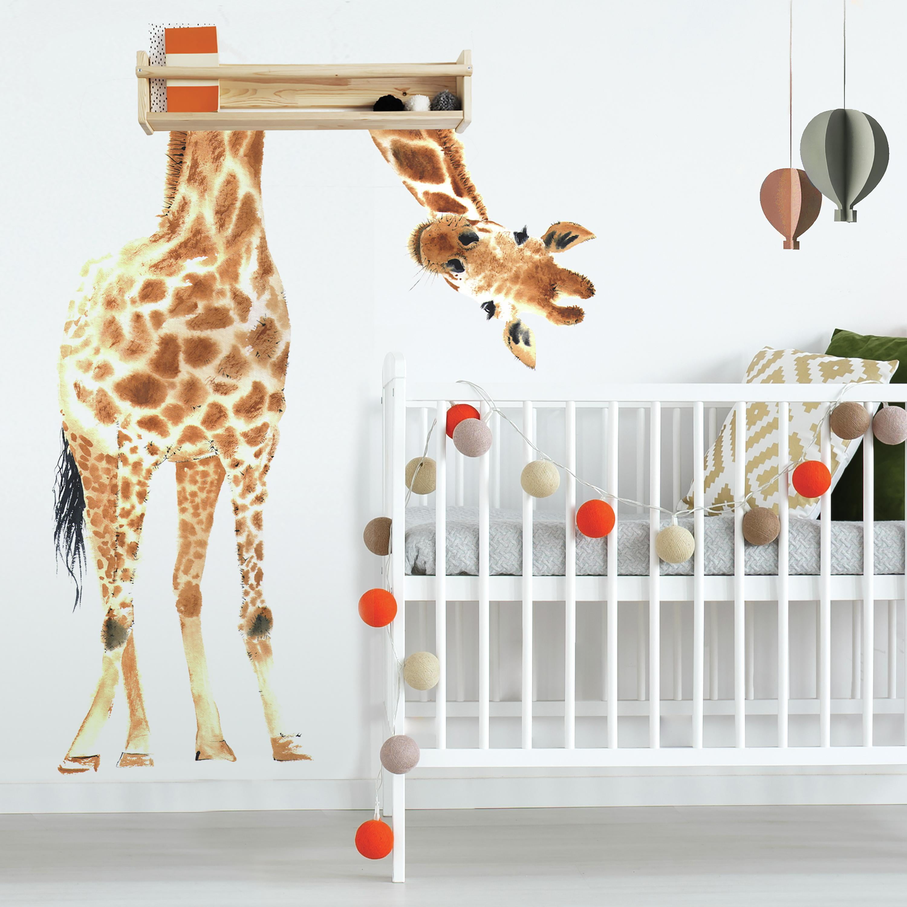 RoomMates Brown Giraffe Peel And Stick Giant Wall Decals, 31.62W x 44