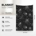 thumbnail image 6 of Gothic Spider Web Blanket - Halloween Themed Throw for Goth Room Decor, Black Horror Blanket, Soft Flannel for Couch, Bed, and Haunted Mansion Use, 6 of 6