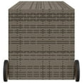 thumbnail image 4 of vidaXL Garden Storage Box with Wheels Gray 74.8 Gal Poly Rattan, 4 of 10