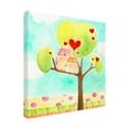 thumbnail image 2 of Trademark Fine Art 'Hoots & Hearts II' Canvas Art by June Erica Vess, 2 of 3