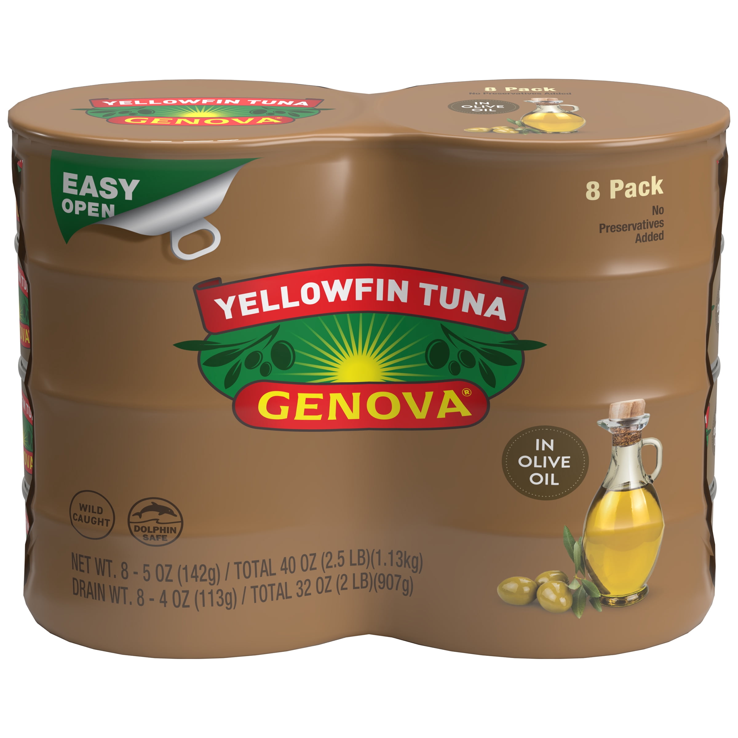 Genova Premium Yellowfin Tuna in Olive Oil 8 - 5 oz cans