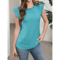 thumbnail image 4 of 1 Piece Women'S Mock Neck Lace Blouse XXL Turquoise Blue, 4 of 7