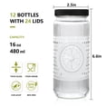 thumbnail image 2 of 12 Count 16oz Glass Mason Drinking Jars With Lids and Straws, 2 of 7