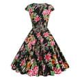 thumbnail image 3 of WILLBEST Vestidos Casuales para Mujer Verano Vestido de Fiesta Informal con Cuello En V y Manga Corta de Los Años 50 para Mujer Grande​​, 3 of 3