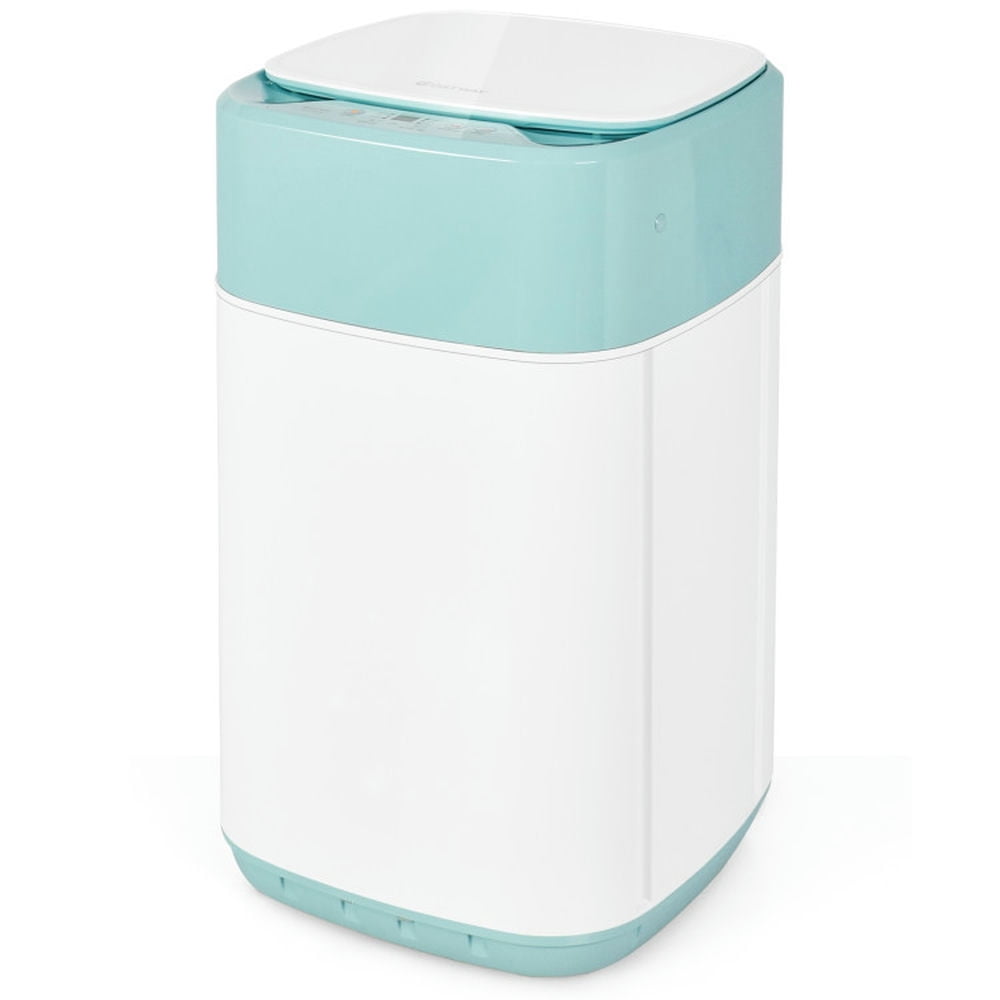 Canddidliike 8 Lbs Portable Fully Automatic Washing Machine with Drain Pump, Portable and Powerful Washer with Automatic Imbalance Adjustment, Compact Laundry Washer for Indoor, Green