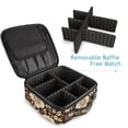 thumbnail image 4 of FORMRS Travel Makeup Bag Large Capacity Train Case Cosmetic Organizer with Adjustable Dividers, Brown Floral, 4 of 8