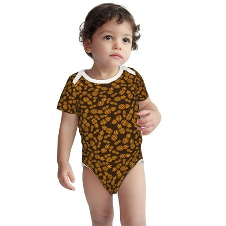 

Fotbe Colorful Pineapple Pattern Unisex-baby Short-sleeve Bodysuit Short Sleeve Bodysuits One-piece 100% Organic Cotton for Infant Baby Boys Unisex-12 Months