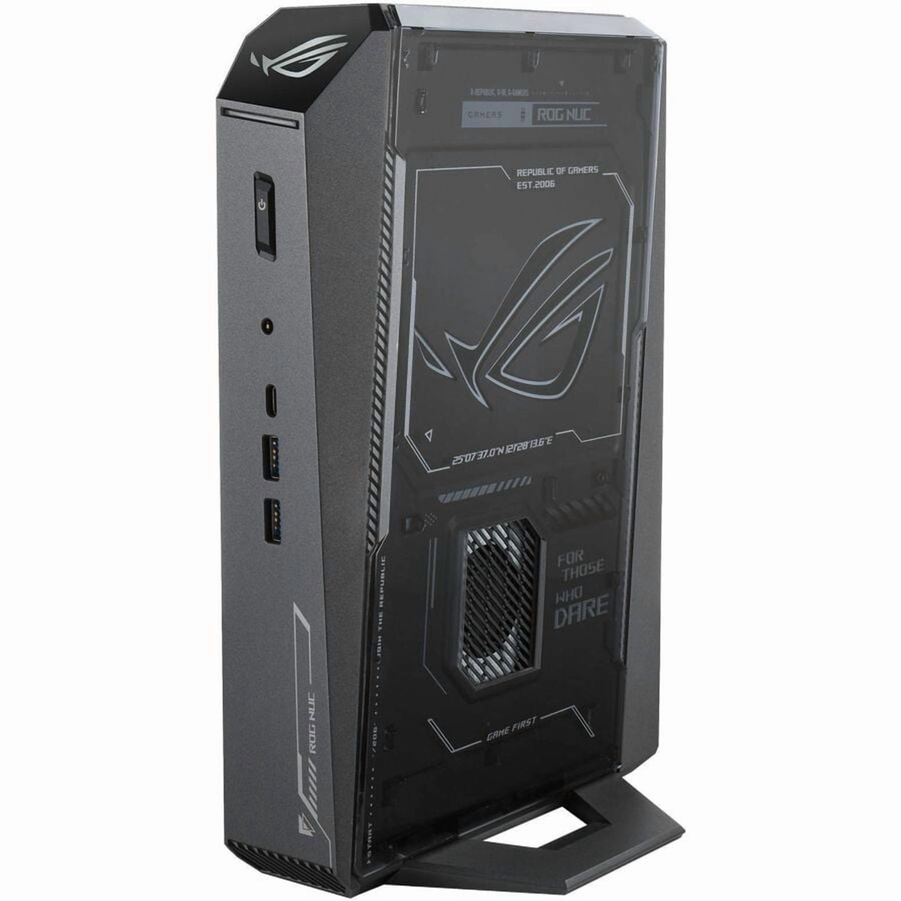ROG NUC (2025) Gaming Mini PC with Intel Core Ultra 9 (Series 2) ARL-HX CPU, NVIDIA GeForce RTX 5080 Mobile GPU, 32GB DDR5 RAM, 2TB NVMe SSD, Thunderbolt 4, triple-fan cooling, and ARGB lighting