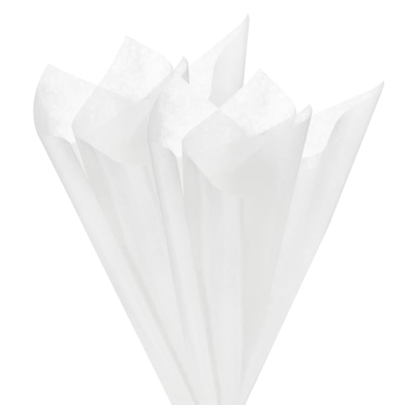 38-Sheet Korean Cotton Wrapping Flower Paper, 22.8x17.7 Inch/ 58x45cm Waterproof Floral Wrapping Cotton Paper for Bouquets/Gift Packaging [White]