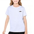 thumbnail image 2 of ZOSOED Girls Tee Shirts Loose-Fitting Crewneck Casual Shirts with Stich White 4-5years, 2 of 5