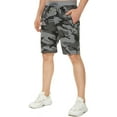 thumbnail image 5 of Tyhengta Mens Shorts Casual Sports Drawstring Zipper Pockets Elastic Waist CamoGrey 30, 5 of 8