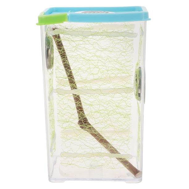 1 juego de caja para reptiles, caja de alimentación para reptiles, terrario de hábitat transparente, caja de alimentación para reptiles, caja de cría transparente para reptiles