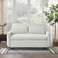 thumbnail image 2 of Aukfa 57.48" Sleeper Sofa Bed, Modern Convertible Loveseat Sofa Couch with USB Ports, Light Gray, 2 of 8
