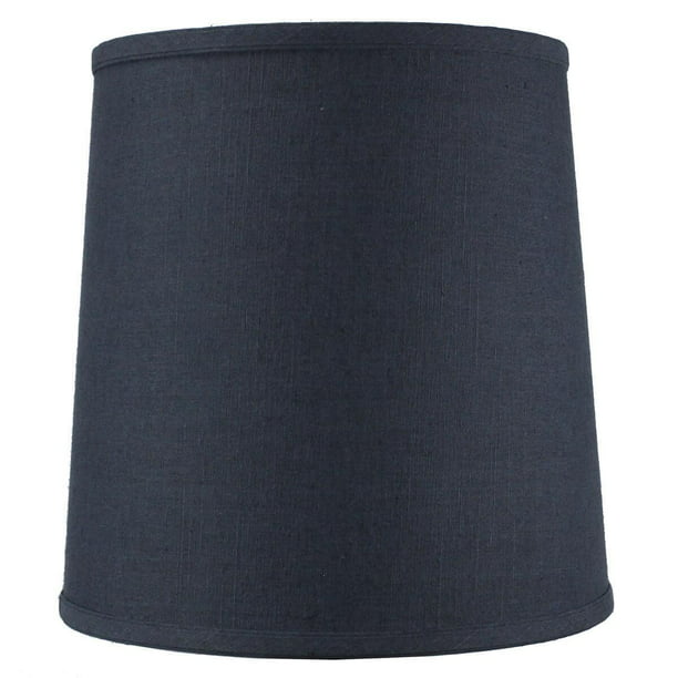 10x12x12 Textured Slate Blue Linen, Blue Barrel Lamp Shade