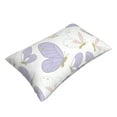 thumbnail image 3 of LNWH Rectangle Pillow Cover, Purple Butterflies White Background Cushion Covers Pillowcase for Couch Bedroom Sofa, 16"x24", 3 of 7