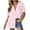 Pink, variant on Uaswgudfs Women's Cotton Oversized Collared Blouse - Button Down Short Sleeve Loose Fit Work Top with Pocket 2025