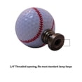 thumbnail image 3 of HomeConcept Baseball Lamp Finial, White with Red Stitching 2.25"h, 3 of 5