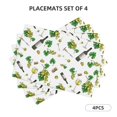 thumbnail image 2 of Placemats Set Of 4 / 6, Wine Print Green Placemats For Dining Table Indoor/Outdoors Heat Resistant Washable Placemats 18" X 12", 2 of 8