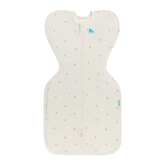Love to Dream Swaddle UP, Silky-Lux 1.0 TOG, Luxurious 100% Viscose from Bamboo, Allow Baby to Sleep in Their Preferred Arms Up Position, Snug Fit Calms Moro Reflex, 13-19 lbs, Cream Lemons