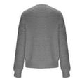 thumbnail image 5 of ClodeEU Womens Fuzzy Mohair Cardigan,V Neck Long Sleeve Sweater,Drop Shoulder Knit Coat Dark Gray,Womens Plus Free Size, 5 of 7